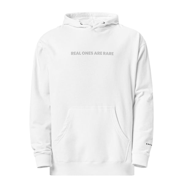 White on White "Real Ones Are Rare" (ROAR) Hoodie (Slim Fit)